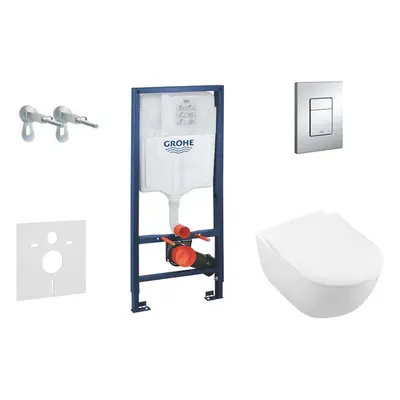 Grohe Rapid SL - Set předstěnové instalace, klozetu a sedátka Subway 2.0, DirectFlush, SoftClose