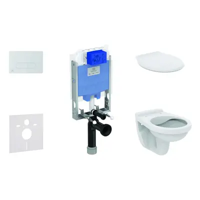 Ideal Standard ProSys - Set předstěnové instalace, klozet Alpha se sedátkem, tlačítko Oleas M1, 