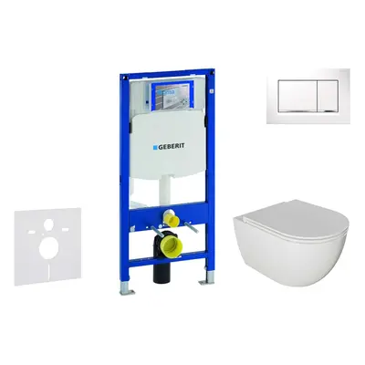 Geberit Duofix - Set předstěnové instalace, klozetu Oudee a sedátka softclose, tlačítko Sigma30,