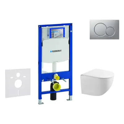 Geberit Duofix - Set předstěnové instalace, klozetu Gaia a sedátka softclose, tlačítko Sigma01, 