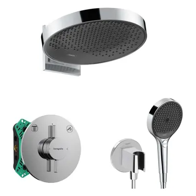 Hansgrohe - Sprchový set s baterií pod omítku, s tělesem, průměr 36 cm, 3 proudy, chrom SANI21HH