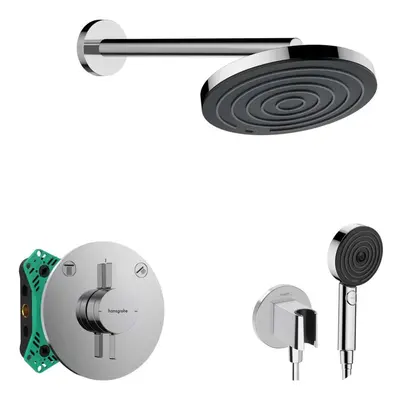 Hansgrohe - Sprchový set s baterií pod omítku, s tělesem, průměr 26 cm, 3 proudy, chrom SANI21HH