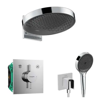 Hansgrohe - Sprchový set s baterií pod omítku, s tělesem, průměr 36 cm, 3 proudy, chrom SANI21HH