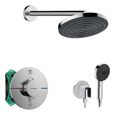 Hansgrohe - Sprchový set s termostatem pod omítku, s tělesem, průměr 26 cm, 3 proudy, chrom SANI