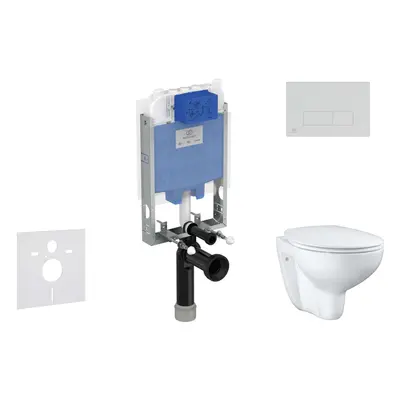 Ideal Standard ProSys - Set předstěnové instalace, klozetu a sedátka Bau Ceramic, tlačítka Olea