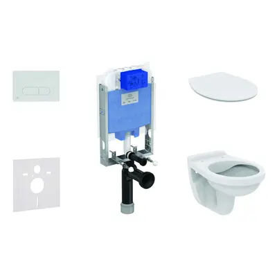 Ideal Standard ProSys - Set předstěnové instalace, klozet Alpha se sedátkem, tlačítko Oleas M1, 