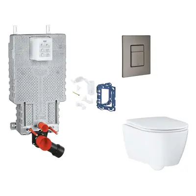 Grohe Uniset - Set předstěnové instalace, klozetu, sedátka SoftClose, tlačítka Skate Cosmopolita