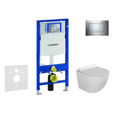 Geberit Duofix - Set předstěnové instalace, klozetu Gaia a sedátka softclose, tlačítko Sigma30, 