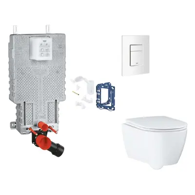 Grohe Uniset - Set předstěnové instalace, klozetu, sedátka SoftClose, tlačítka Skate Cosmopolita