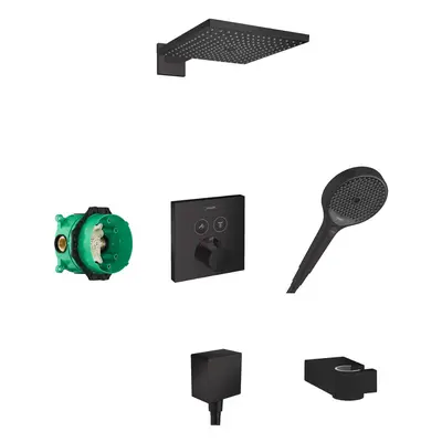 Hansgrohe Raindance E - Sprchový set 300 s termostatem pod omítku, černá 27918670