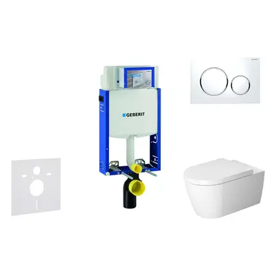 Geberit Kombifix - Modul pro závěsné WC s tlačítkem Sigma20, bílá/lesklý chrom + Duravit ME by S