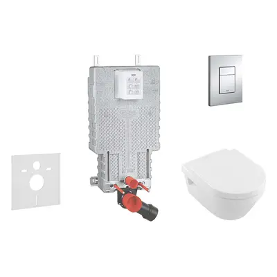 Grohe Uniset - Sada pro závěsné WC + klozet a sedátko Villeroy & Boch 38643SET-KB