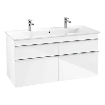 Villeroy & Boch Venticello - Umyvadlová skříňka, 115x59x50 cm, 4 zásuvky, Glosy White A92901DH