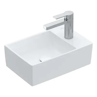 Villeroy & Boch Memento 2.0 - Umývátko 40x26 cm, bez přepadu, 1 otvor pro baterii, alpská bílá 4