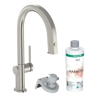 Hansgrohe Aqittura M91 - Dřezová baterie s výsuvnou koncovkou a filtrací, vzhled nerezu 76801800