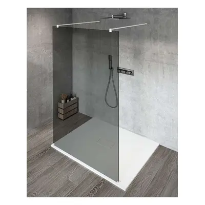 Gelco Vario - Sprchová stěna Walk-In do prostoru, 110 cm, Coated Glass, bílá/kouřové sklo GX1311