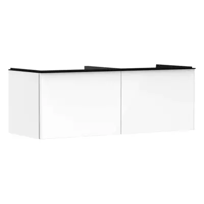 Hansgrohe Xelu Q - Umyvadlová skříňka, 50x136x55 cm, 2 zásuvky, lesklá bílá/matná černá 54066670