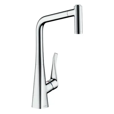 Hansgrohe Metris New - Dřezová baterie s výsuvnou sprškou, chrom 14820000