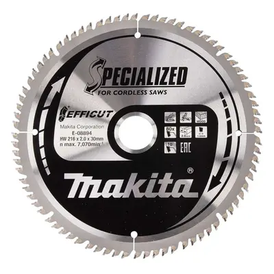 Makita Příslušenství - Pilový kotouč na dřevo 216x30 mm, 80 zubů E-08894