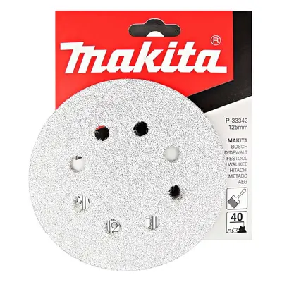 Makita Příslušenství - Brusný papír K40, průměr 125 mm, 10 ks P-33342