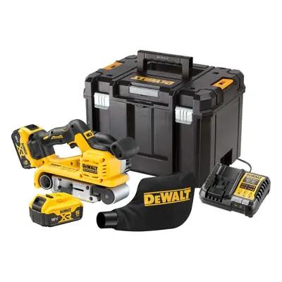 DeWALT Nářadí - 18V AKU pásová bruska, 2x aku 5,0 Ah XR, nabíječka DCW220P2