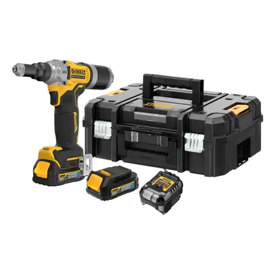 DeWALT Nářadí - 18V AKU nýtovací pistole, 2x aku 1,7 Ah POWERSTACK, nabíječka DCF414E2GT