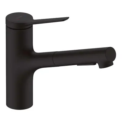 Hansgrohe Zesis M33 - Dřezová baterie 150, s výsuvnou sprškou, sBox lite, matná černá 74803670