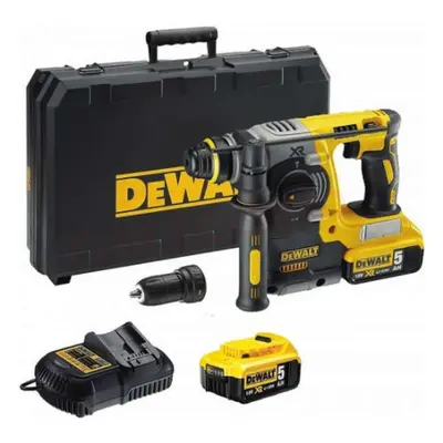 DeWALT Nářadí - 18V AKU kombinované kladivo, 2x aku 5,0 Ah XR, nabíječka DCH274P2