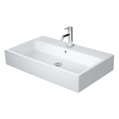 Duravit Vero Air - Umyvadlo 80x47 cm, s přepadem, otvor pro baterii, WonderGliss, bílá 235080000