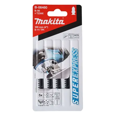 Makita Příslušenství - Sada pilových plátků 8-11 TPI, délka 100 mm, 5 ks B-06460