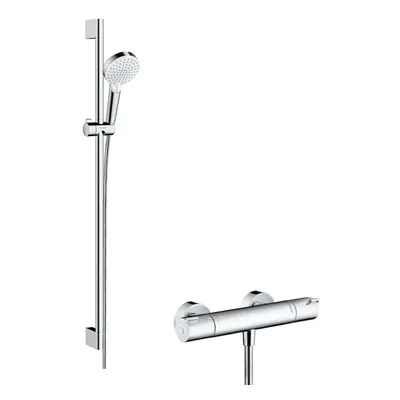 Hansgrohe Crometta - Sprchový set Vario s termostatem Ecostat 1001 CL, 2 proudy, bílá/chrom 2781