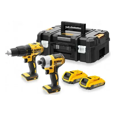 DeWALT Nářadí - 18V AKU sada vrtacího šroubováku a rázového utahováku, 2x aku 2,0 Ah XR, nabíječ