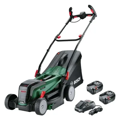 Bosch Zahradní technika - 18V AKU sekačka na trávu, záběr 37 cm, 2x aku 4,0 Ah Li-Ion, nabíječka