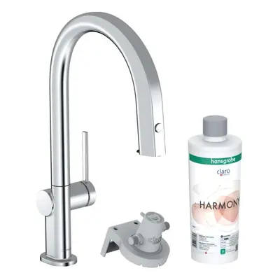 Hansgrohe Aqittura M91 - Dřezová baterie s výsuvnou koncovkou a filtrací, chrom 76801000