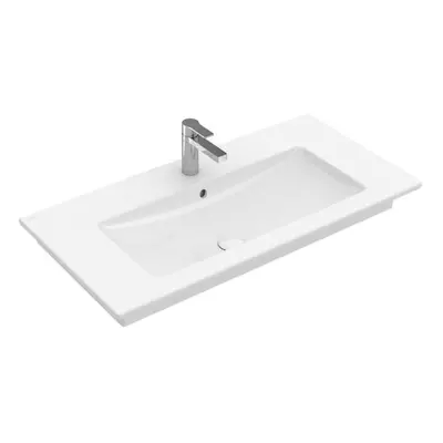 Villeroy & Boch Venticello - Umyvadlo nábytkové 100x50 cm, s přepadem, otvor pro baterii, alpská