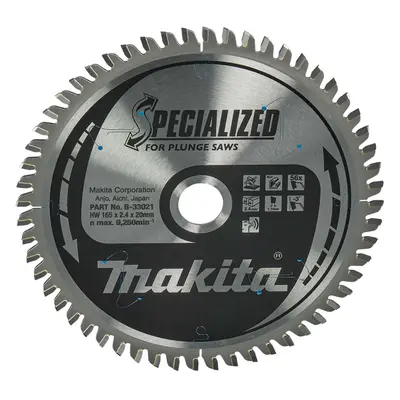 Makita Příslušenství - Pilový kotouč 165x20 mm, 56 zubů B-33021