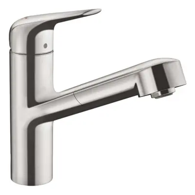 Hansgrohe Focus M42 - Dřezová baterie M427-H150 s výsuvnou sprškou, vzhled nerezu 71814800