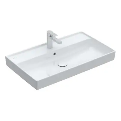 Villeroy & Boch Collaro - Umyvadlo nábytkové 80x47 cm, s přepadem, otvor pro baterii, alpská bíl