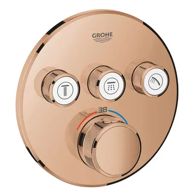 Grohe Grohtherm SmartControl - Termostatická sprchová podomítková baterie, 3 ventily, Warm Sunse