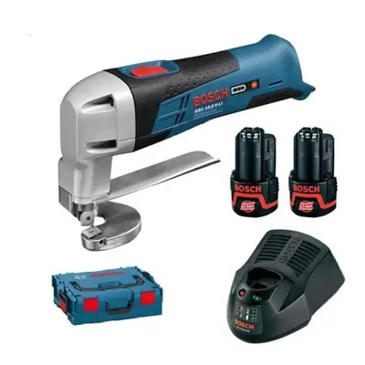 Bosch Nářadí - 12V AKU nůžky na plech, 2x aku 2,0 Ah Li-Ion, nabíječka 0601926108