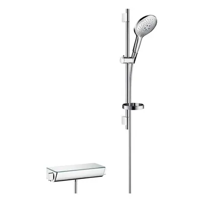 Hansgrohe Raindance Select S - Sprchový set s termostatem, 15 cm, 3 proudy, bílá/chrom 27036400