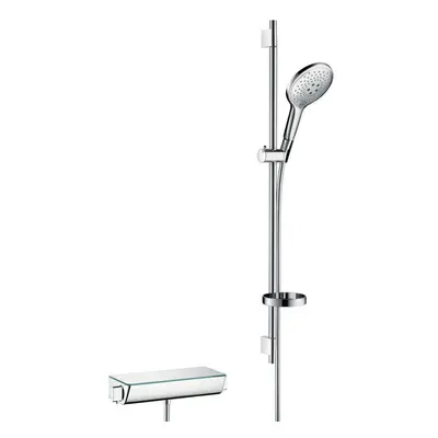 Hansgrohe Raindance Select S - Sprchový set s termostatem, 15 cm, 3 proudy, bílá/chrom 27037400