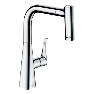 Hansgrohe Metris - Dřezová baterie s výsuvnou sprškou, chrom 14834000