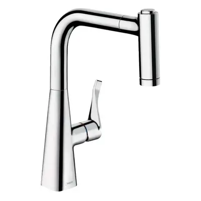 Hansgrohe M71 - Dřezová baterie M7116-H220 s výsuvnou sprškou, sBOX, chrom 73800000