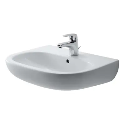 Duravit D-Code - Umyvadlo 65x50 cm, s přepadem, s otvorem pro baterii, bílá 23106500002