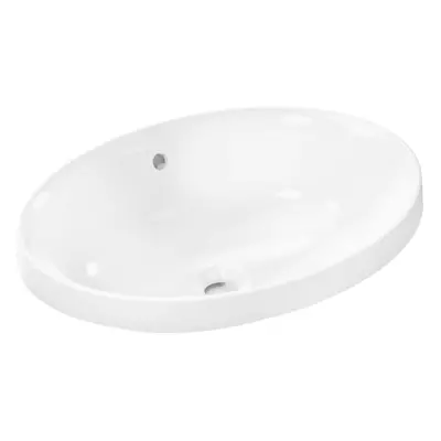 Hansgrohe Xuniva D - Umyvadlo, 55x40 cm, s přepadem, bez otvoru pro baterii, bílá 60156450