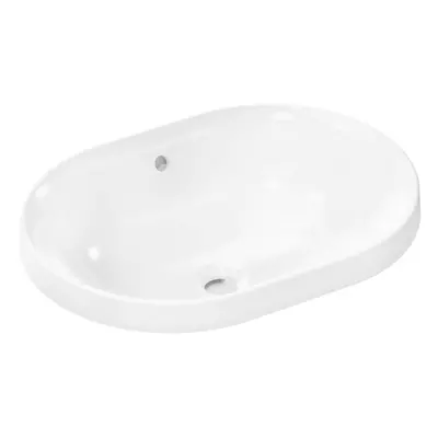 Hansgrohe Xuniva U - Umyvadlo, 55x40 cm, s přepadem, bez otvoru pro baterii, bílá 60157450