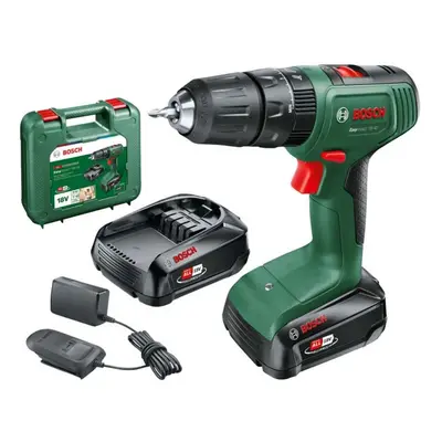 Bosch Nářadí - 18V AKU vrtačka s příklepem, 2x aku 1,5 Ah Li-Ion, nabíječka 06039D8102