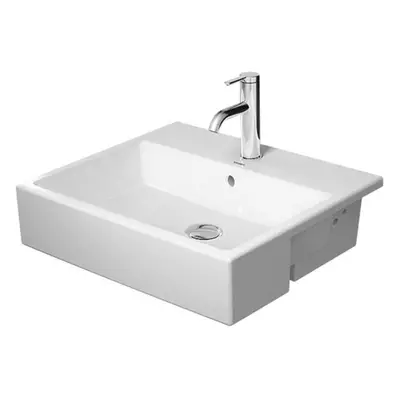 Duravit Vero Air - Umyvadlo polozápustné 55x47 cm, s přepadem, otvor pro baterii, bílá 038255000