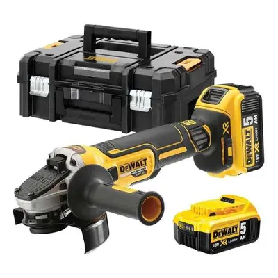 DeWALT Nářadí - 18V AKU úhlová bruska 125 mm, 2x aku 5,0 Ah XR, nabíječka DCG405P2